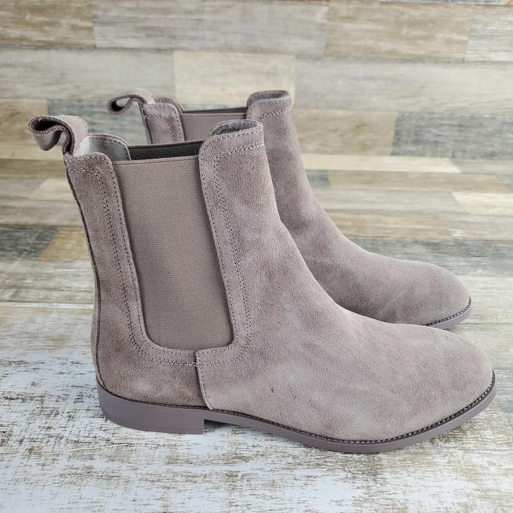 Saint Morta Nomad Men Chelsea Boots Sz 9 Taupe Mocha Suede Elastic Panel Slip On